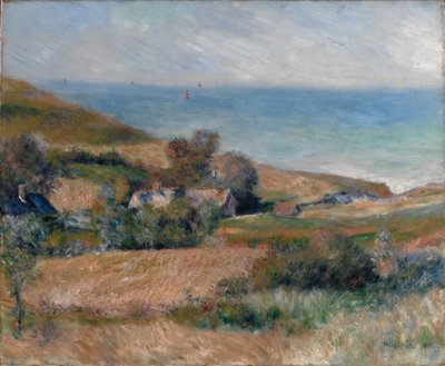 1880年、ノルマンディーのワーゲモント近くの海岸の眺め 作： Pierre Auguste Renoir