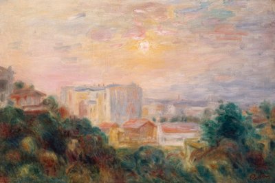 モンマルトルの眺め 作： Pierre Auguste Renoir