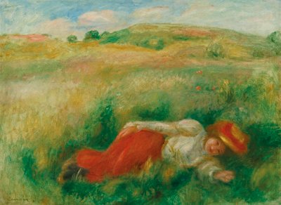 草の中の女 作： Pierre Auguste Renoir