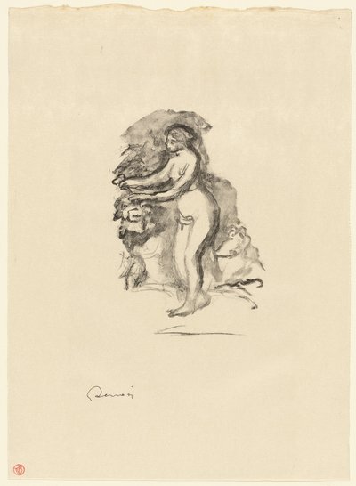 ブドウの木を持つ女性 作： Pierre Auguste Renoir
