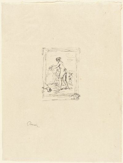 ぶどうの木を持つ女、第2変型 作： Pierre Auguste Renoir
