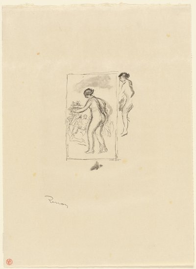 グレープバインを持つ女性、4 番目のバリアント 作： Pierre Auguste Renoir