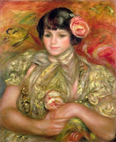 バラの女 作： Pierre Auguste Renoir