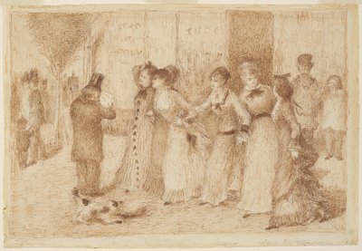 外大通りの労働者の娘たち（エミール・ゾラ『アソモワール』の挿絵 作： Pierre Auguste Renoir