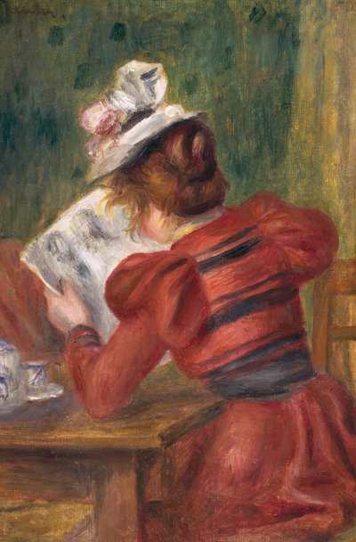 若い女の子の読書、1897 作： Pierre Auguste Renoir