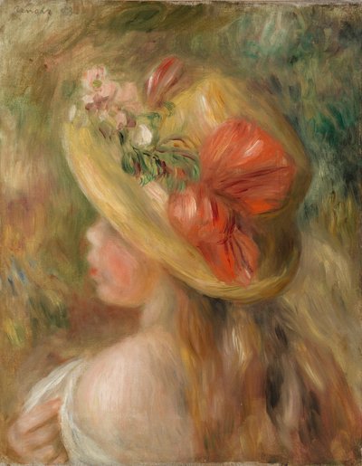 帽子をかぶった少女 作： Pierre Auguste Renoir