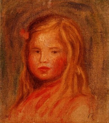 長い髪の少女（油彩・キャンバス） 作： Pierre Auguste Renoir