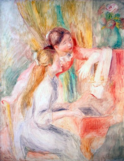 ピアノで若い女の子、1892。 作： Pierre Auguste Renoir