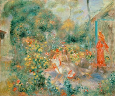 モンマルトルの庭の少女たち 作： Pierre Auguste Renoir