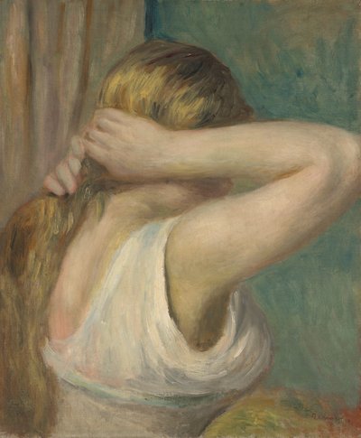 腕を上げる少女 1895年頃 油彩・カンヴァス 作： Pierre-Auguste Renoir