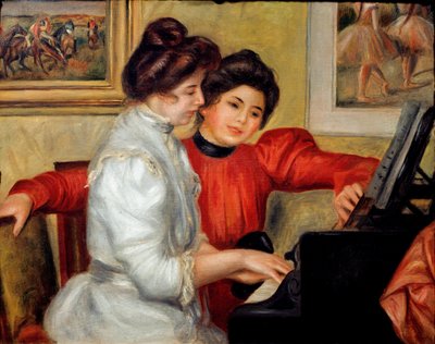 イヴォンヌとクリスティーヌ・ルロレのピアノ演奏 作： Pierre Auguste Renoir