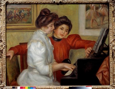 Yvonne et Christine Lerolle au piano ピエール・オーギュスト・ルノワール（1841-1919）の絵画 1898 Sun.0,73x0,92 m Paris, musee de l