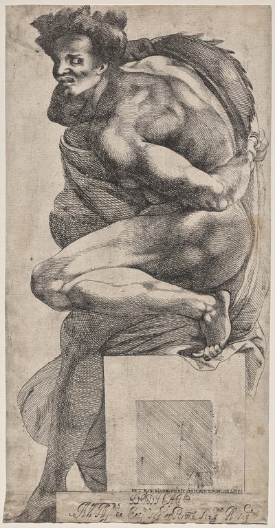 裸（ミケランジェロの後） 作： Pierre Biard the Younger