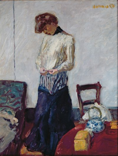 脱いでいる女性 作： Pierre Bonnard
