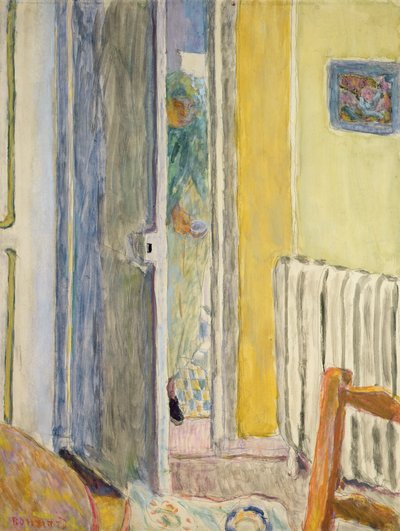 居間に入る女性、1942 作： Pierre Bonnard
