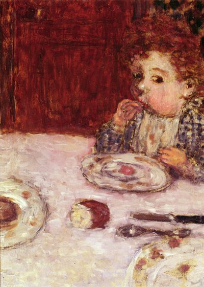 食卓を囲む子供 1897年頃 （油彩・キャンバス 作： Pierre Bonnard