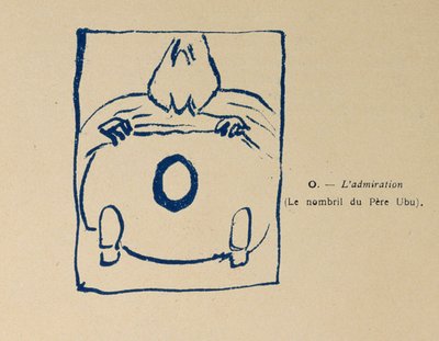 Admiration - Pere Ubuのおへそ、Alphabet of Pere Ubuより 作： Pierre Bonnard