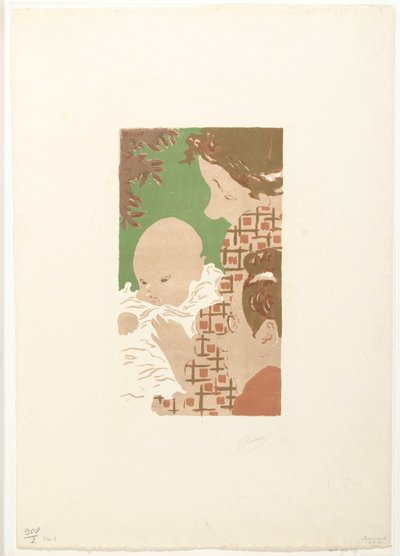 アンドレ・テラッセと息子のジャン、弟のピエール・ボナール 家族のシーン 作： Pierre Bonnard