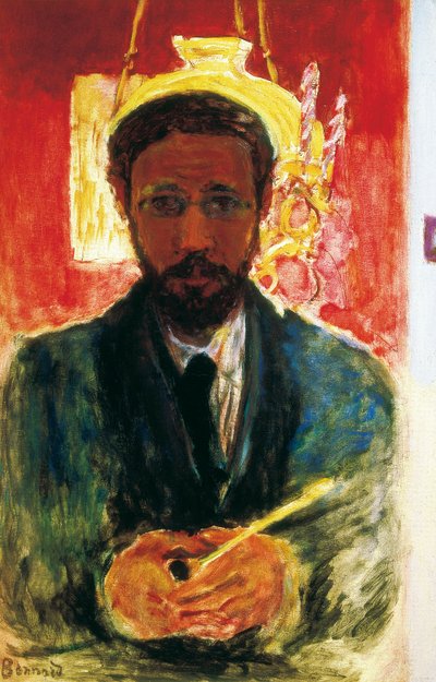 パイプを持つ自画像 1908年 作： Pierre Bonnard