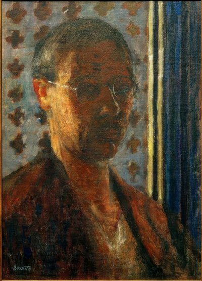 光、フラワーペーパーに対する自画像 作： Pierre Bonnard