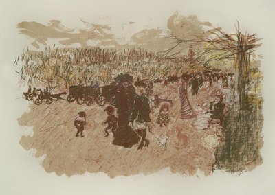 ブローニュの森の大通り、198999 作： Pierre Bonnard