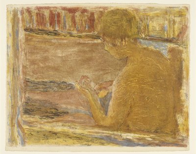 水浴する女」日付なし（リトグラフ 作： Pierre Bonnard