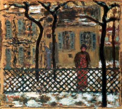 フェンスの後ろ、1895年。 作： Pierre Bonnard