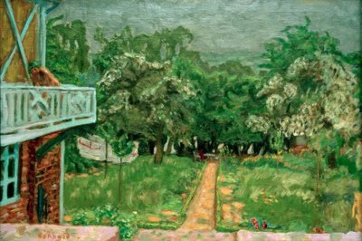 青いバルコニー 作： Pierre Bonnard