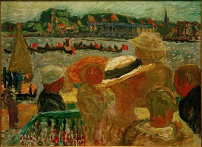 Uhlenhorsterフェリーハウスから聖ヨハニスのAußenalsterへの眺め 作： Pierre Bonnard