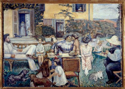 ブルジョワアフタヌーンまたはテラスファミリー、1900 作： Pierre Bonnard