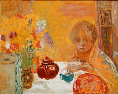 ピエール・ボナール（1867-1947）による《朝食》 1932年頃 作： Pierre Bonnard