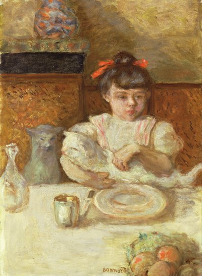 猫の子供、1906年頃（キャンバスに油彩） 作： Pierre Bonnard