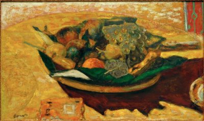 テーブルの上のフルーツカップ 作： Pierre Bonnard
