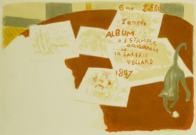 「ヴォラールギャラリーのオリジナルプリントのアルバム」の表紙。 &39;Album d&39;Estampes Originales de la Galerie Vollard&39; 作： Pierre Bonnard