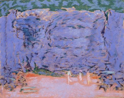 クロード・ドビュッシー（1862-1918）によるバレエ、ジューの舞台セットのデザイン（色紙にチョーク） 作： Pierre Bonnard