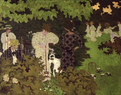 夕暮れ、または一群のクロケット、1892 作： Pierre Bonnard
