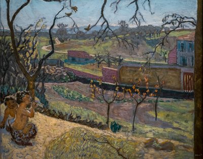 春先。 Little Fauns、1909年（キャンバスに油彩） 作： Pierre Bonnard