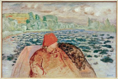 カヌーで 作： Pierre Bonnard