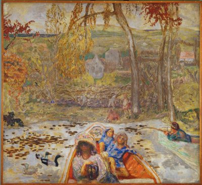 ボートで 作： Pierre Bonnard
