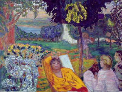 イブニング（またはシエスタまたはサザンガーデン）1914 作： Pierre Bonnard