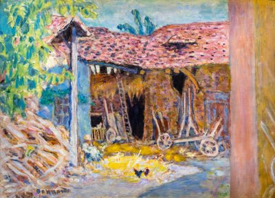 ファームヤードまたはラ・グランジ 作： Pierre Bonnard