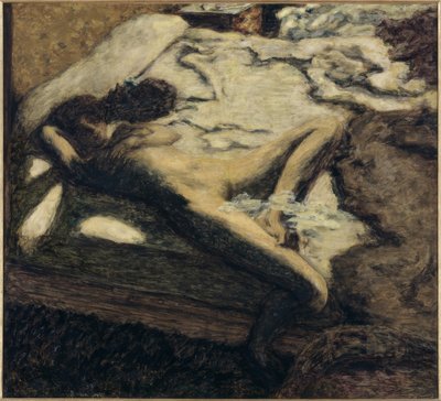 ベッドで眠っている女性、または怠惰 作： Pierre Bonnard