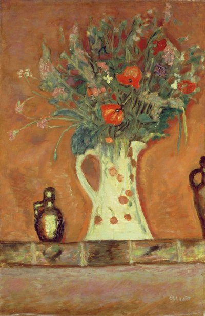 マントルピースの花 作： Pierre Bonnard