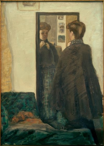 鏡の前の女性 作： Pierre Bonnard