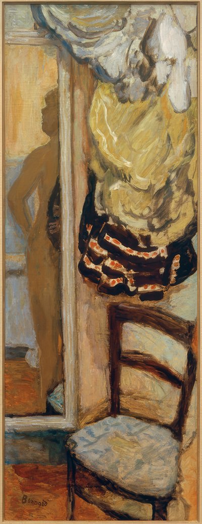 鏡の中の女性ヌード 作： Pierre Bonnard