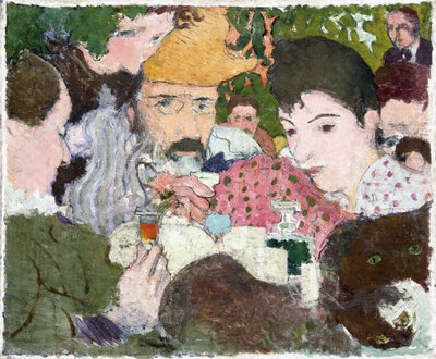 ガーデンテイスティング、1891年頃（キャンバス上の鉛筆に油、ペン、黒インク） 作： Pierre Bonnard