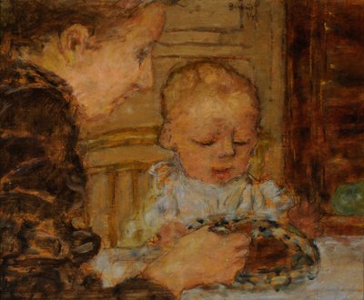 祖母と子供 作： Pierre Bonnard