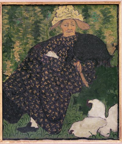 鶏と祖母、1890 作： Pierre Bonnard