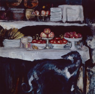 グレイハウンドと静物、1920〜25年頃（キャンバスに油彩） 作： Pierre Bonnard