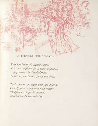 ポール・ヴェルレーヌによる「Parallelement」のイラスト 作： Pierre Bonnard